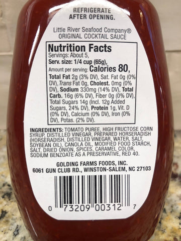 SIX BOTTLES Little River Seafood Company Cocktail Sauce 10 Oz shrimp seafood