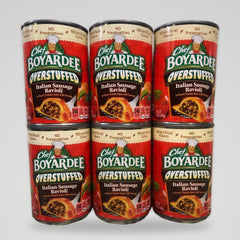 6 Cans Chef Boyardee Overstuffed Italian Sausage Ravioli Pasta 15 Oz