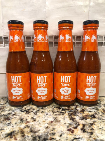 4 BOTTLES Taco Bell HOT Sauce 7.5 oz chips burritos enchilada FREE SHIP