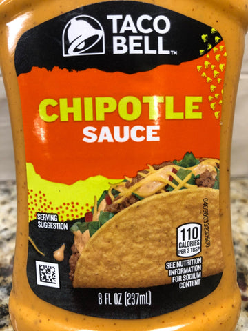 4 BOTTLES Taco Bell Chipotle Sauce 8 oz chips taco burritos enchilada shells