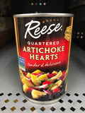4 Cans of Reese Tender Quartered Artichoke Hearts, 14 oz