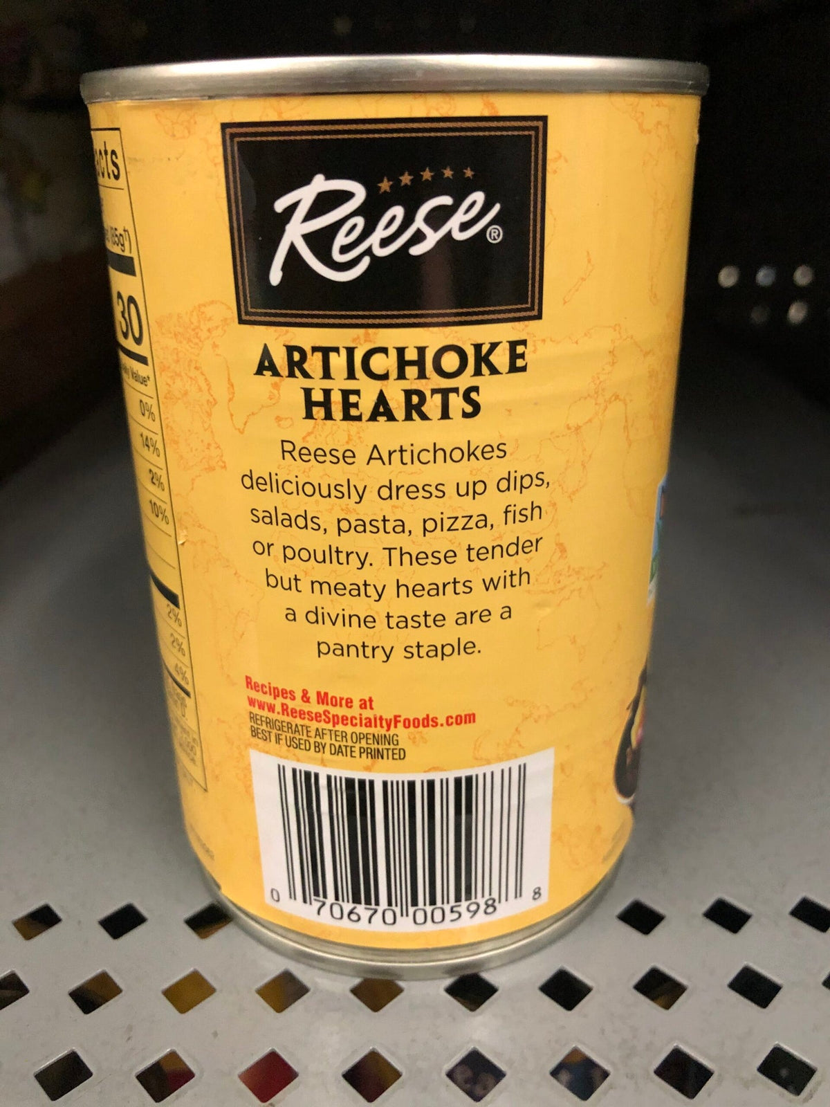 4 Cans of Reese Tender Quartered Artichoke Hearts, 14 oz