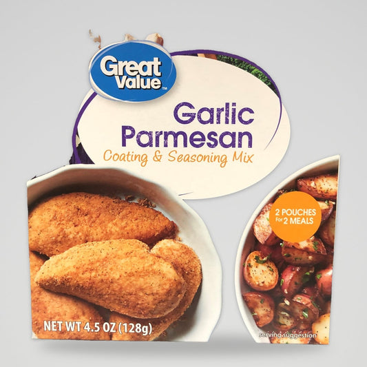 Great Value Garlic Parmesan Coating & Seasoning Mix 2 Pouches Chicken Pork