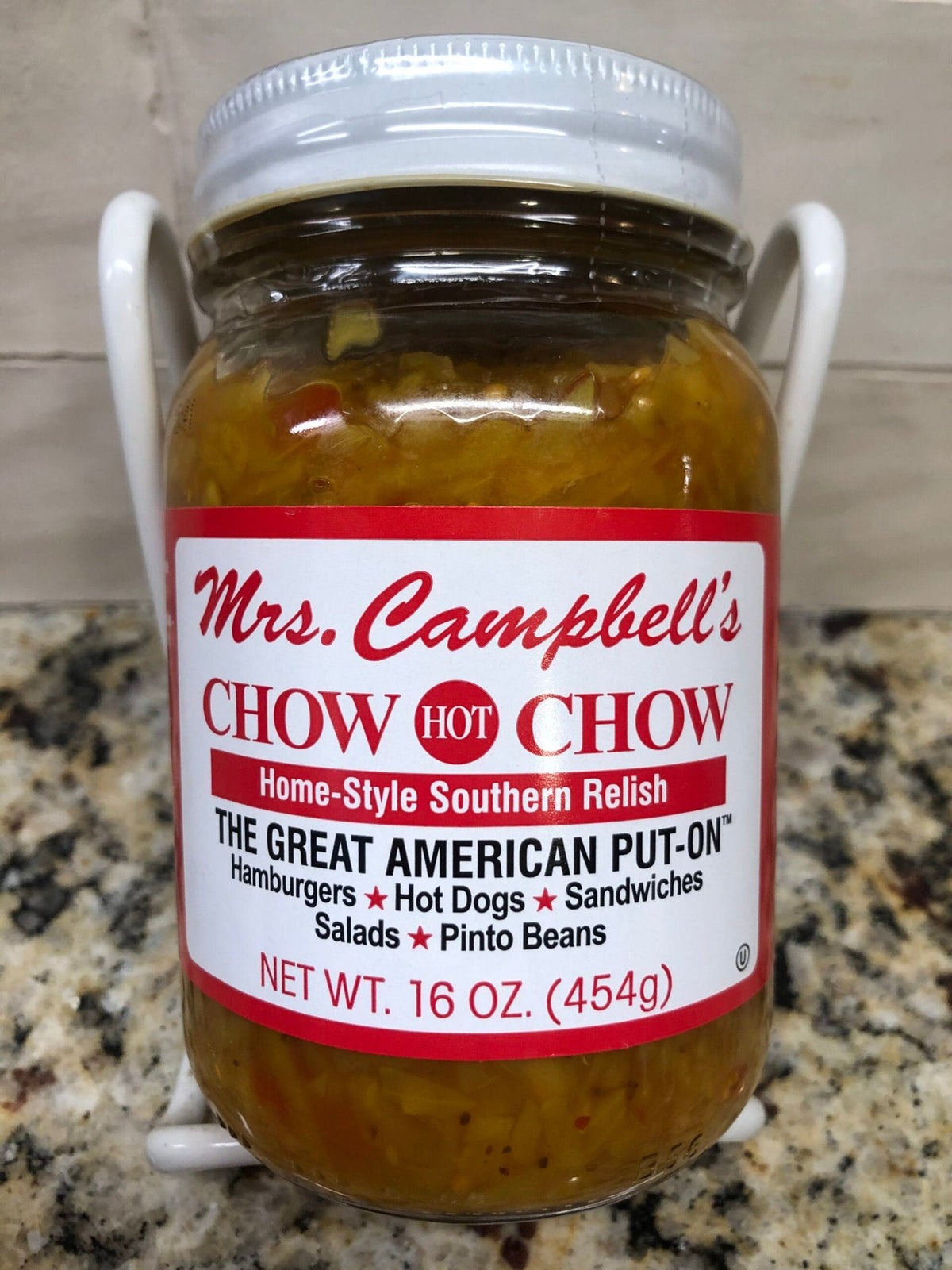 Mrs. Campbell's Sampler 3 Jars Chow Chow Regular Hot Sweet Vidalia Onion Relish
