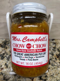9 JARS Mrs. Campbell's SAMPLER Chow Chow Regular Hot Sweet Vidalia Onion Relish