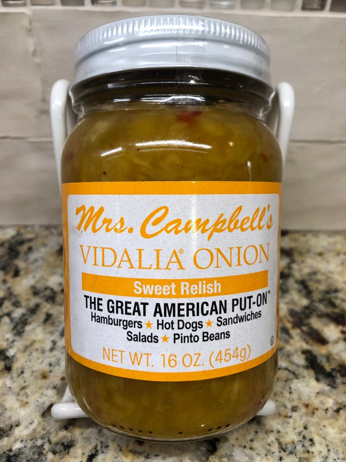 Mrs. Campbell's Sampler 3 Jars Chow Chow Regular Hot Sweet Vidalia Onion Relish