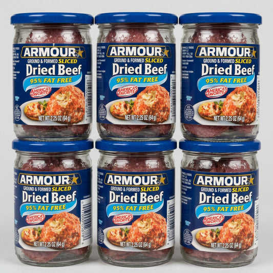 6 Jars Armour Star Chipped Sliced Beef Dried 2.25 oz