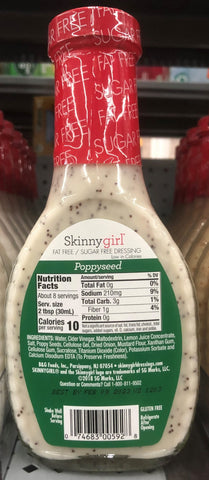 3 BOTTLES Skinnygirl Fat Sugar Free Poppyseed Salad Dressing 8 fl Bottle