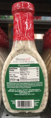 3 Bottles Skinnygirl Fat Sugar Free Poppyseed Salad Dressing 8 fl Bottle