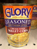 6 Cans of Glory Foods Seasoned Southern Style Skillet Cream Corn, 15 oz