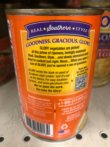 6 CANS Glory Foods Seasoned Southern Style Skillet Cream Corn 15 oz Can Bacon