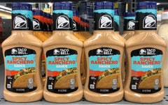 4 BOTTLES Taco Bell Spicy Ranchero Sauce 8 oz chips burritos enchilada shells