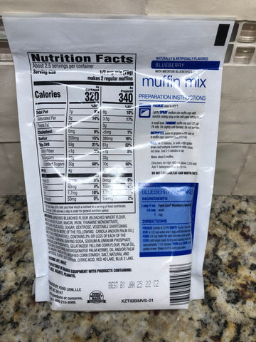 Food Lion Blueberry Muffin Mix, 7 oz