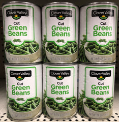 6 CANS Clover Valley Cut Green Beans 14.5 oz Can salad soup