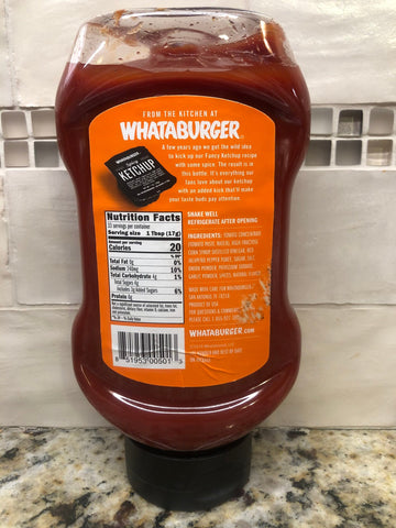 3 BOTTLES Whataburger SPICY Tomato Ketchup 20 oz Catsup French Fries Texas