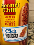 4 CANS Hormel Chili No Bean with American Cheese 15 oz Hot Dog Sauce Dip