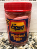 2 JARS Fischer's Pickled Eggs 16 oz Jar Snack Camp Bar Food FREE SHIP