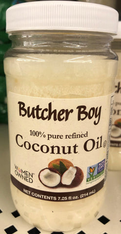 4 Jars 100% Pure Refined Butcher Boy Coconut Oil 7.25 oz Cooking Non-GMO