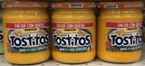 3 JARS Tostitos Medium Salsa Con Queso 15 oz chips burritos Real Cheese