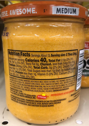 3 Jars of Tostitos Medium Salsa Con Queso, 15 oz