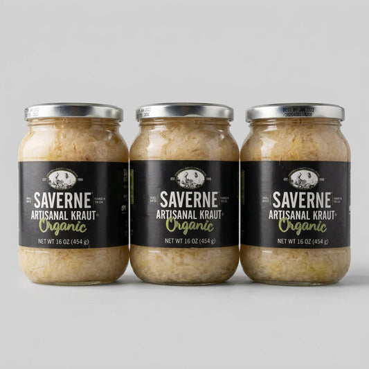 3 Jars of Saverne Organic Artisanal Kraut, 16 oz