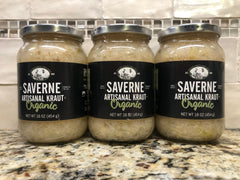 3 JARS Saverne Organic Artisanal Kraut 16 oz Sauerkraut Pickled Cabbage Brat