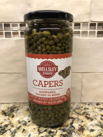 2 BIG JARS Wellsley Farms Non-Pareil Capers 16 oz Jar Salad Seafood Pickle