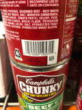 4 Campbell's CHUNKY Healthy Request Beef with Country Vegetables Soup 18.8oz Can