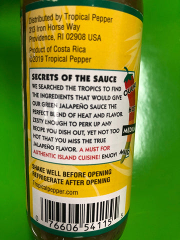 6 BOTTLES Tropical Pepper Co Green Jalapeno Pepper Hot Sauce 5 Oz Marinade