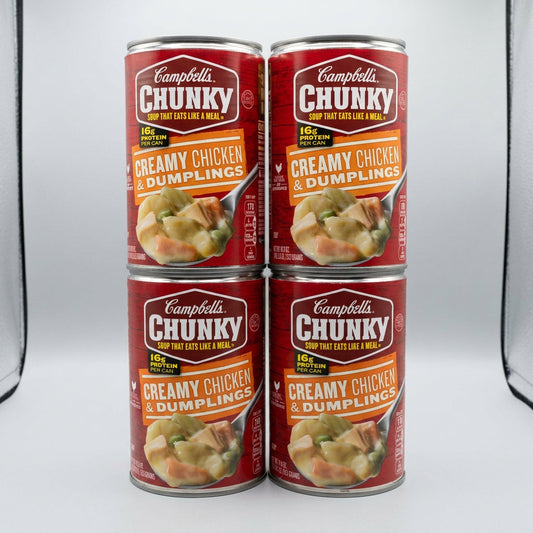 Campbell's Chunky Creamy Chicken & Dumplings Soup, 18.8 oz Cans