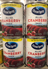 4 CANS Ocean Spray Jellied Cranberry Sauce 14 oz Vegetable Salad