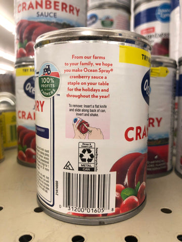 4 Cans Ocean Spray Jellied Cranberry Sauce 14 oz