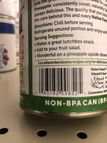 4 Cans of Native Forest 100% Organic Pineapple Slices, 15 oz