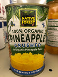4 Cans of Native Forest 100% Organic Crushed Pineapple, 14 oz