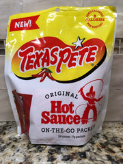 Texas Pete Hot Sauce On the Go Packets 24 Packs Pepper Wing Tabasco Eggs