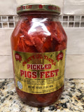 Matt & Dana Pickled Pigs Feet Jar Meat Snack Hot like Sausage Wieners 16 oz