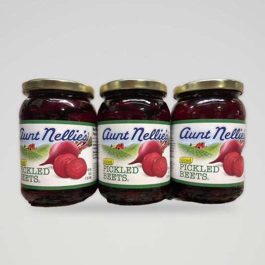 3 Jars of Aunt Nellie's Sliced Pickled Beets, 16 oz