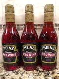 3 Bottles Heinz Gourmet Red Wine Vinegar 12 oz Marinade Salad Dressing