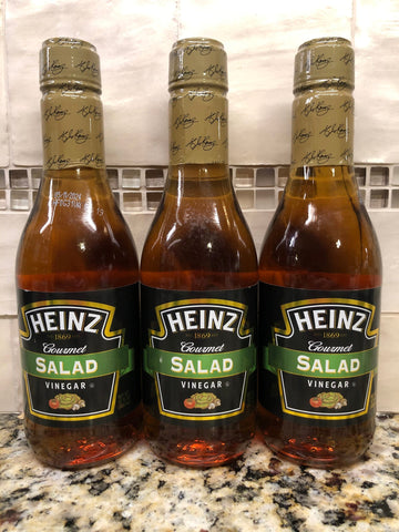 3 Bottles Heinz Gourmet Salad Vinegar 12 oz Marinade Dressing