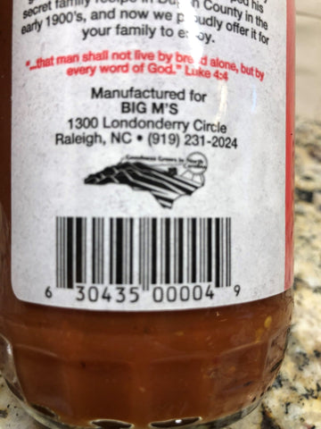 3 Bottles of Big M's Hot & Thick BBQ Sauce, 18 oz
