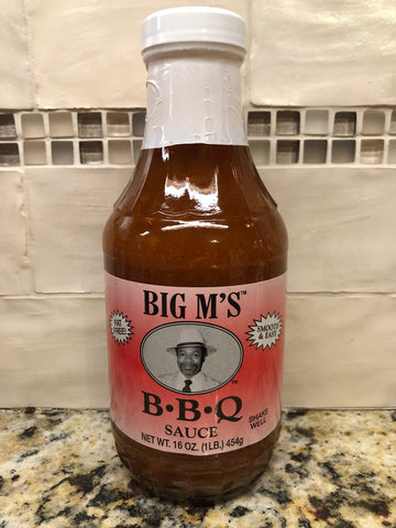 3 BOTTLES Big M's Smooth & Easy BBQ Sauce 18oz Barbecue Pork Beef Fat Free NC