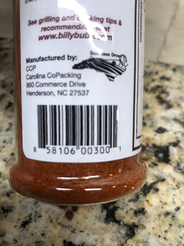 2 BOTTLES Billy Bub's Texas Dry Rub 4.5oz BBQ Sauce Barbecue Pork Beef NC