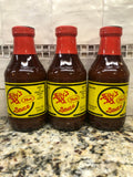 3 BOTTLES Billy's BQ Hot BBQ Sauce 16 oz Barbecue Pork Beef Chicken NC