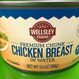 6 Cans Wellsley Farms Premium Chunk Chicken Breast in Water Salad Pie Stew