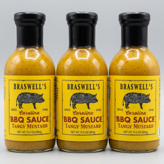 3 Bottles of Barbecue Tangy Mustard BBQ & Dipping Sauce, 13.5 oz