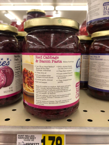 3 JARS Aunt Nellie's Sweet & Sour Red Cabbage 16 oz Vegetable Salad Kosher