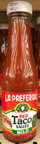 4 BOTTLES La Preferida Mild Red Taco Sauce 7 oz salsa chips burritos enchilada