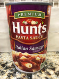3 Cans of Hunt's Italian Sausage Flavored Spaghetti Pasta Sauce Tomato, 24 oz