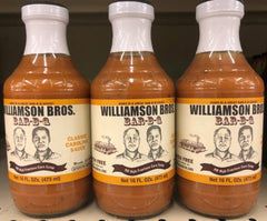 3 BOTTLES Williamson Bros. Bar-B-Q Classic Carolina Sauce 16oz BBQ Barbecue Pork