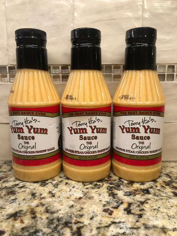 3 BOTTLES Terry Ho's Yum Yum White Sauce Japanese Steak House Shrimp Hibachi